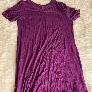 Plum t shirt dress